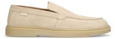 Manfield - Heren - Beige suède loafers - Maat 40