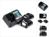 Makita Kit d'alimentation 12V avec 2x batterie BL1021B 2,0Ah + chargeur DC10WD