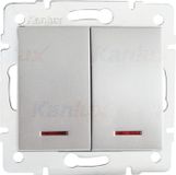 Kanlux porte-bougie LED avec double connexion, argenté, 25198