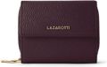 Lazarotti Leren portemonnee Bologna Leather Wallet With 8 Card Slots Burgundy donkerbruin