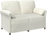 vidaXL 2-Zits Sofa Crèmekleurig 138 x 83 x 95 cm Fluweel