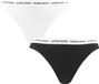 Björn Borg Core Logo Thong - Women's - 2-Pack - Black/White - Size M