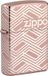 Zippo Stormaansteker, Abstract Laser, hoogglans roségoud