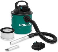 VONROC TOOLS VONROC Accu aszuiger VPower 20V – 12L reservoir – HEPA-filter - Incl. 4.0Ah accu en snellader