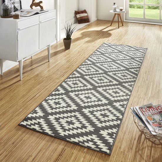 Hanse Home Designer Loper Velours Runner Nordic Grijs 80x300cm