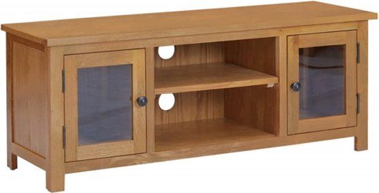 vidaXL Tv-meubel - Massief Eikenhout - 110x35x44 cm