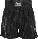 Legend Kickboks- Boks Broekje Lang Model Kids/Volwassenen Zwart Satijn XXL
