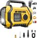 StarTech Draagbare bandenpomp - Draadloze luchtcompressor - 6 keer sneller oppompen - 150 PSI - 12 V - Automatische uitschakeling - LED-display - Geel