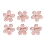 Rayher 60585258 deco-sticker: papieren bloemen met halve parel, m. kleefpunt