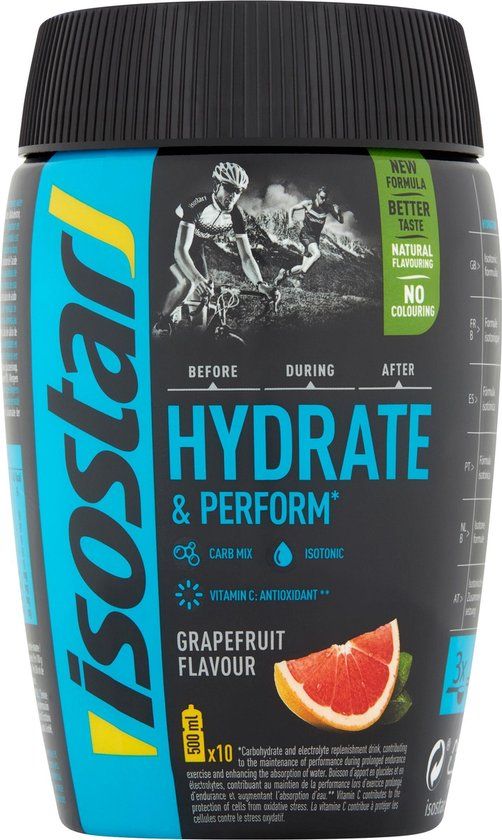 Isostar Hydrate & Perform Grapefruit - 400g - Isotone Sportdrank - Poeder