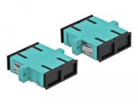 DeLOCK 85997 connecteur fibre optique SC Femelle/Femelle OM3 Multimode Bleu (4 pièces)