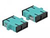 DeLOCK 85997 connecteur fibre optique SC Femelle/Femelle OM3 Multimode Bleu (4 pièces)