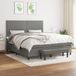 Maison Exclusive - Sommier à lattes de lit avec matelas Gris foncé 180x200cm Tissu