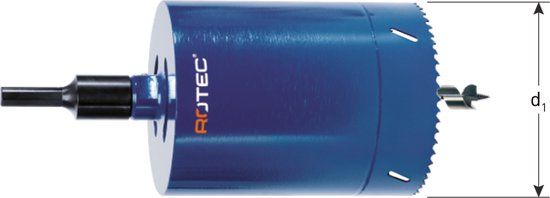 Rotec Dakdoorvoerboor 85x150mm 4-6tpi incl.boor +6kt adapter - 5290851