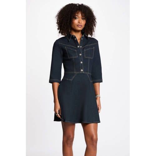 Morgan jurk dark blue denim