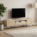 Prolenta Maison Exclusive Meuble TV LED exclusif - BREDA, 3 tiroirs, en panneaux de particules imitation chêne Sonoma