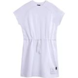 Napapijri Short Sleeve Drawstring Dress Wo - White Dresses