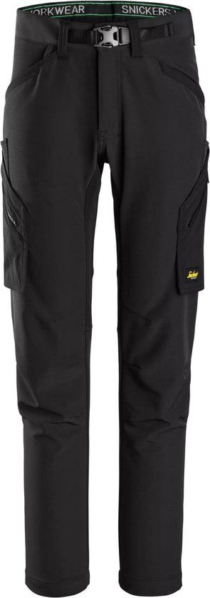 Snickers 6873 FlexiWork Full-Stretch Werkbroek Zwart/Zwart Maat 54