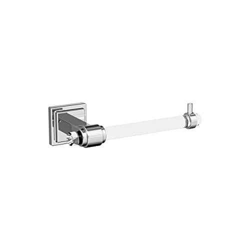 Glacio Clear/Chrome Modern Single Post Toilet Paper Holder