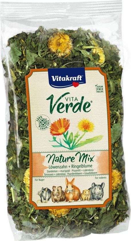 Vitakraft Vita Verde Knaagdiersnack - Paardebloem Goudsbloem - 100 g