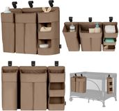 Lionelo Sidepocket Large – Bedside Pocket Wiegorganizer 58×11×58 cm – 3-delig modulair ontwerp met ritsvak – Voor reisbed, co-sleeper & box – Verstevigd, multifunctioneel & afneembaar – Luiers, doekjes & accessoires