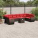 Maison Exclusive - Ensemble de jardin 11 pièces, avec coussins, marron, en polyrotin