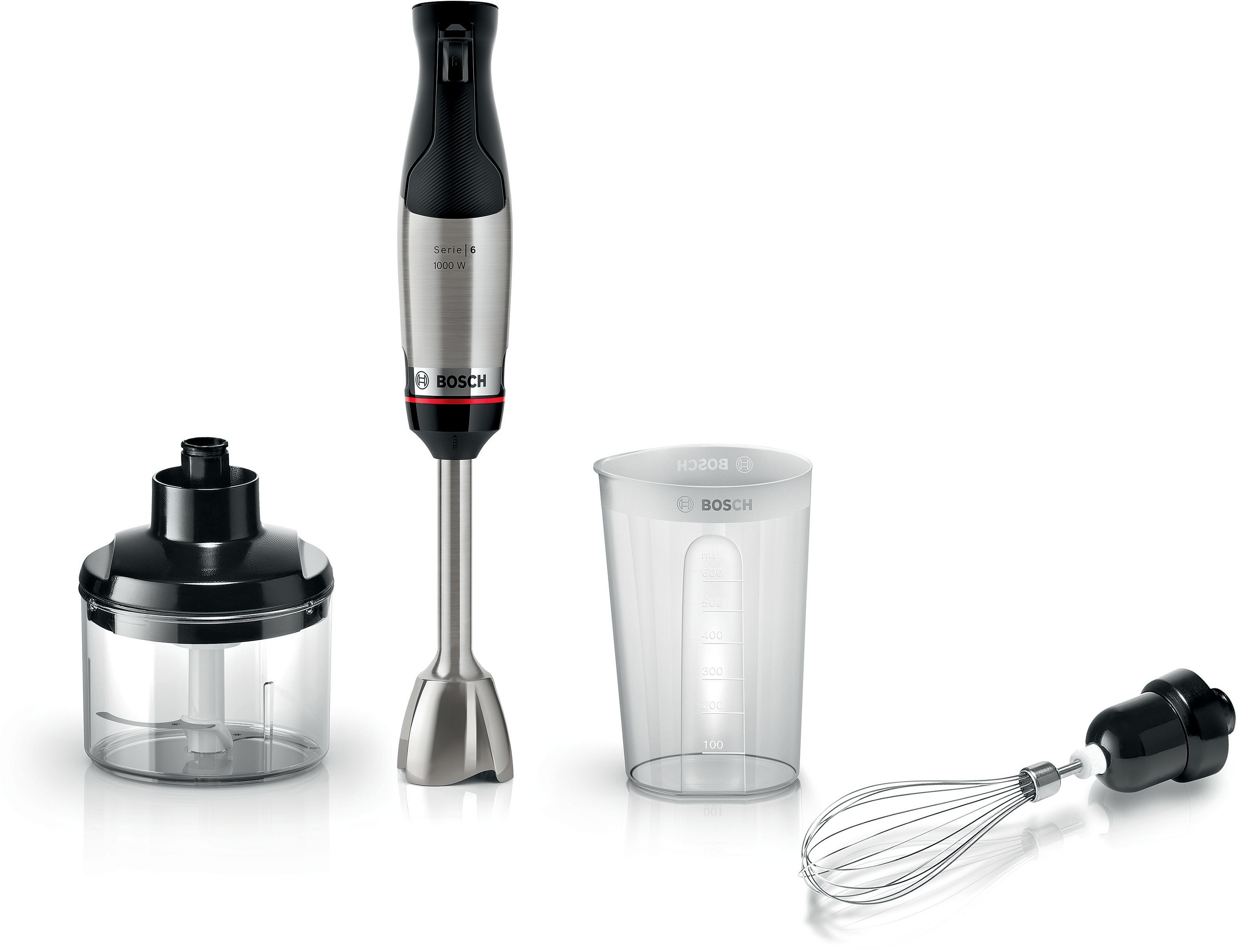 Bosch Serie 6 MSM6M621 Staafmixer - 1000W - Zwart, Roestvrijstaal