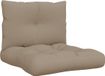 vidaXL Palletkussens 2 stuks stof taupe