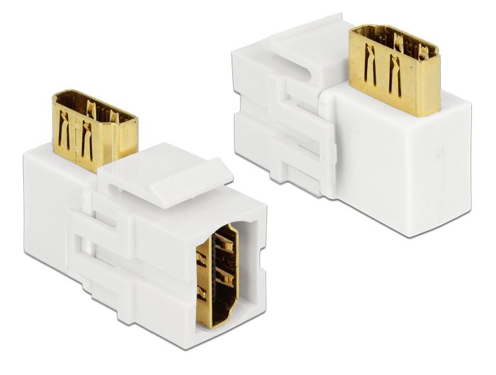 DeLOCK HDMI - HDMI, 90° - wit