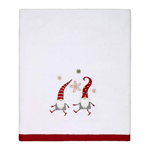 Avanti Linens Gnome Walk Holiday Collection Bath Towel, White