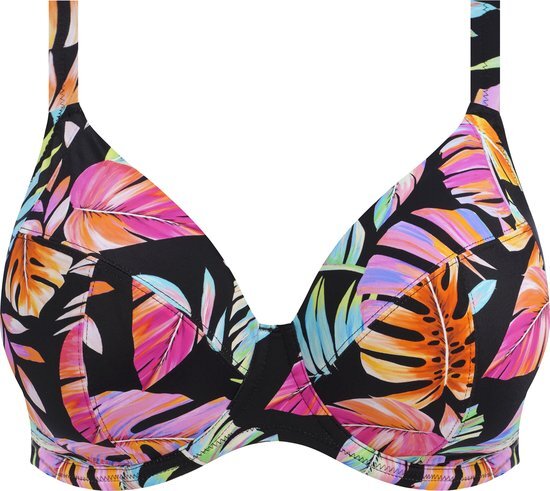 Elomi TROPICAL FALLS UW PLUNGE BIKINI TOP Dames Bikinitopje - Zwart - Maat 85I (EU)