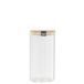 COOK CONCEPT KA4371 voorraadpot, 1,2 l, borosilicaatglas, bamboe, transparant, 10,3 x 10,3 x 20 cm
