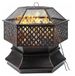 StarTech Barbecue vuurschaal - Houtskoolgrill 71 cm - Buitenhaard van staal met vonkenvanger - BBQ