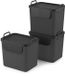 Jive Rotho Jive afvalscheiders - set van 3 stuks - 30 liter - grijs
