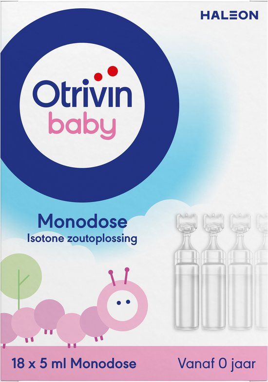 Otrivin Baby Zoutoplossing Monodose bij een verstopte neus 18 x 5 ml