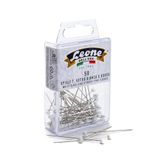 50 spelden met witte glazen kop (mm 0,80 x 50) - hangdoos