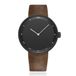LGT JWLS Herenhorloge met Bruine Leren Band, Zwart Wijzerplaat en Zwarte Behuizing
