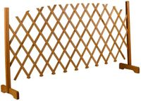 maxxpro Uitschuifbaar Hondenhek - Veiligheidshekje Uittrekbaar 26-124 cm - Hout - Bruin