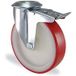 Roulette pivotante à frein polyuréthane diamètre 200mm charge 400kg