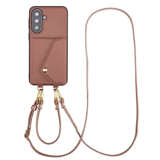 Selencia Sera Koordhoes - Geschikt voor Samsung Galaxy A37 (5G) - Pashouder Envelop - Old Pink