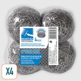 La Briantina SPU03568A spons, roestvrij staal, 60 g, 4 stuks