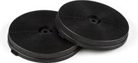 Klarstein filtre à charbon actif pour hotte aspirante - set de 2 - Ø18,5 cm - noir