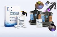 PHOENIX Détachant pour odeurs animales 500 g (25 L) + lampe UV + aspirateur eau et poussière