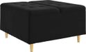 vidaXL Ottoman - Zwart - 80 x 80 x 45 cm - Fluweel