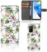 B2Ctelecom Book Case voor Xiaomi Mi 10T Pro | Mi 10T Telefoonhoesje met Pasjes Flamingo Palms