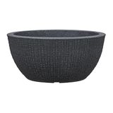 Scheurich Barceo Bowl 40 Plantenschaal/Bloempot/Plantenschaal, rond, kleur: Stony Black, gemaakt met gerecycled kunststof, 10 jaar garantie, voor buiten, 18