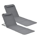 [en.casa] Strandmat Donostia set van 2 donkergrijs