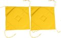 Stof Textile Stoelkussen - 2x - 40 x 40 cm - geel - polyester - tuinkussen - buiten