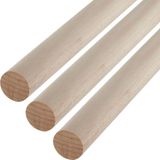 SOTECH 3 stuks beuken ronde stokken glad Ø30 x 1000 mm houten | voor knutselwerk of als kapstok