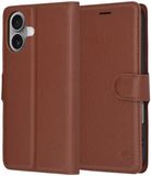 Techsuit Hoesje geschikt voor Apple iPhone 17 - Leather Folio Book Wallet Case - Bruin